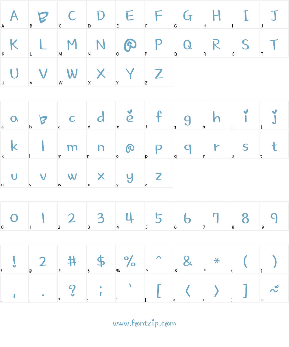 lovingyou Font Character